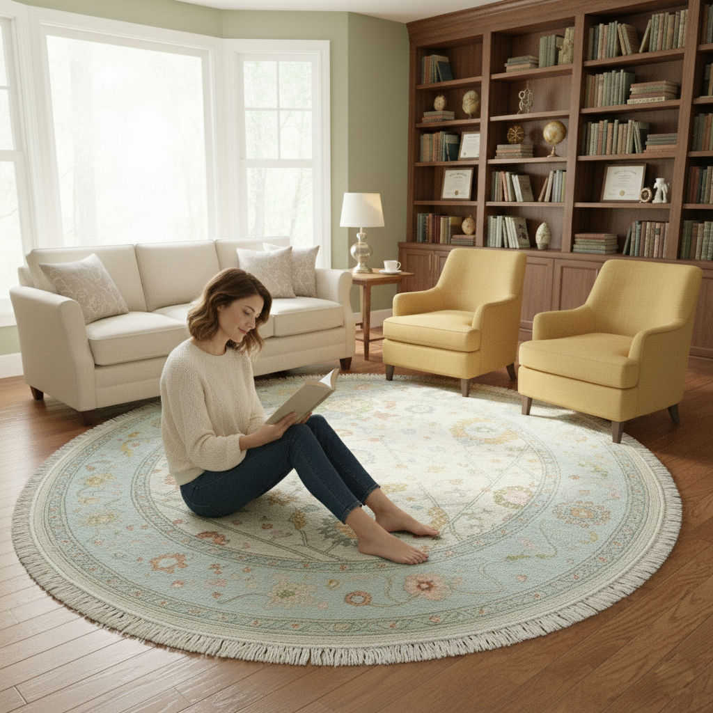 SERAVENIA - Hand Knotted Oushak Carpet